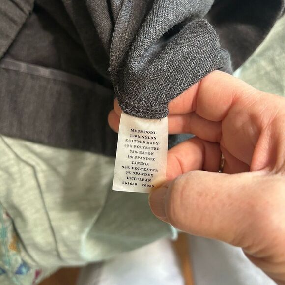 Ann Taylor Silver Sequins Mini Skirt Elastic Waist Charcoal Gray Size Small - Picture 8 of 11